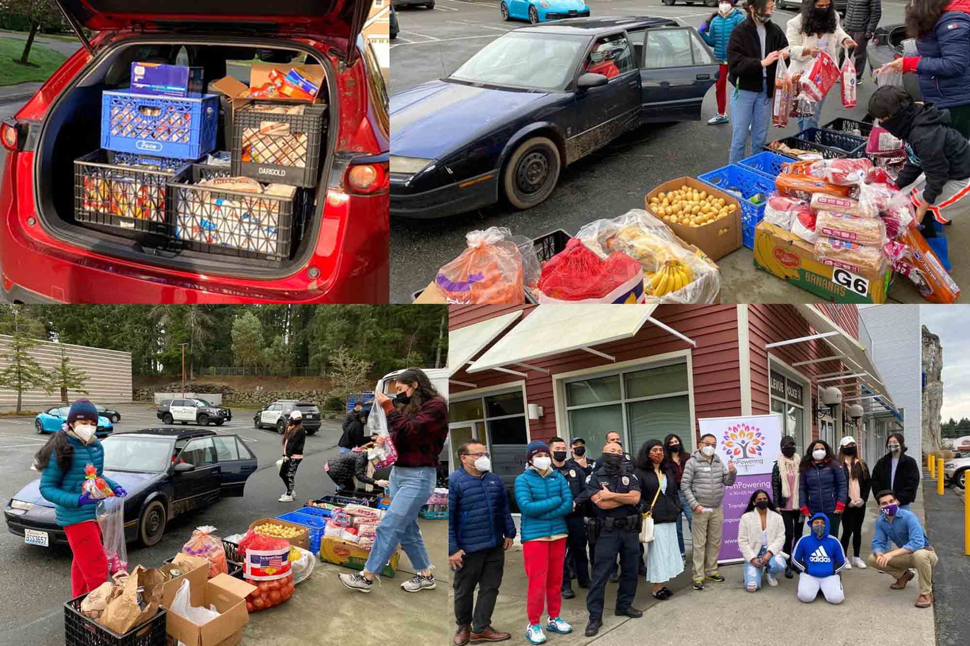 Distribution of free groceries