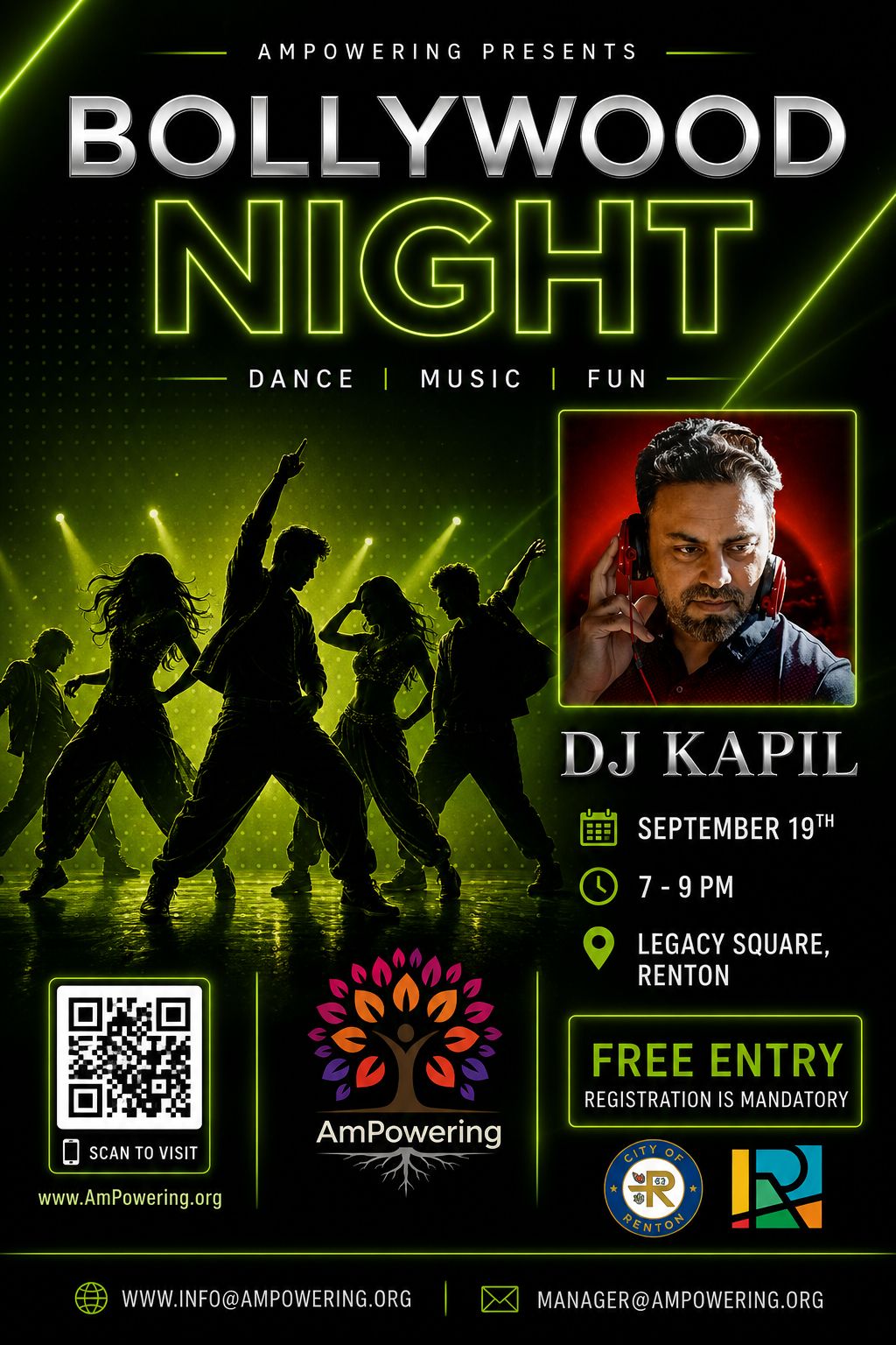 Bollywood Night event flyer