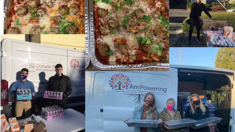 Donated cooked festive meals for 150 homeless