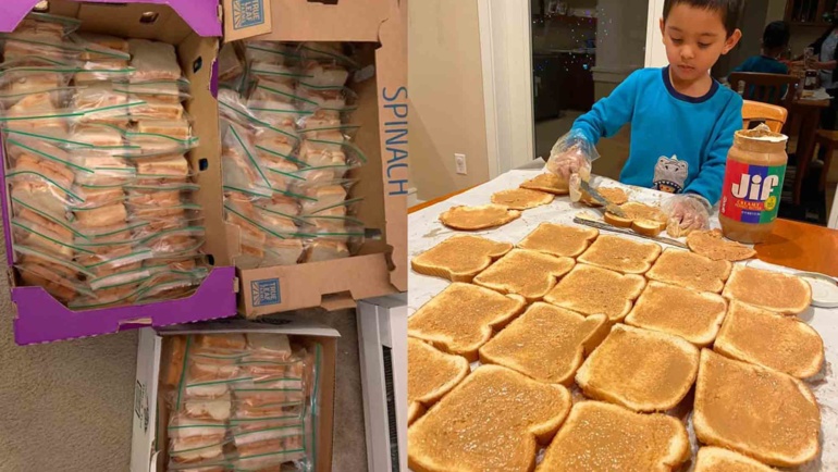 800 sandwiches donated by search and rescue team